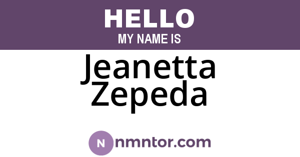 Jeanetta Zepeda