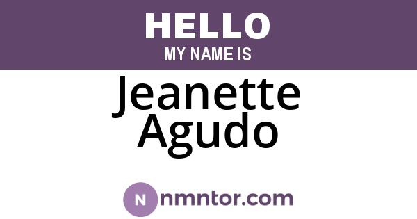 Jeanette Agudo