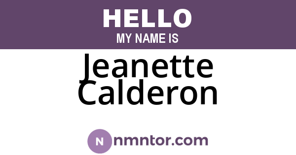Jeanette Calderon