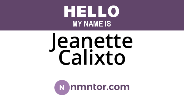Jeanette Calixto