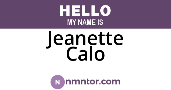 Jeanette Calo
