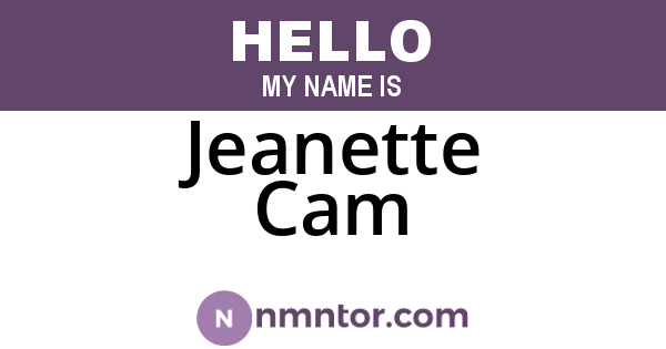 Jeanette Cam