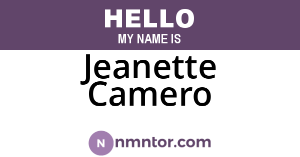 Jeanette Camero