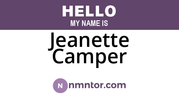 Jeanette Camper