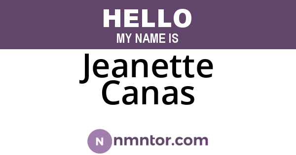 Jeanette Canas