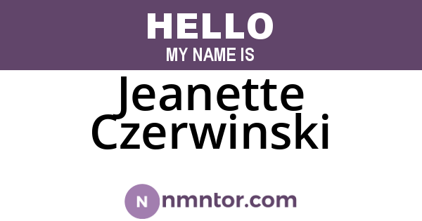 Jeanette Czerwinski