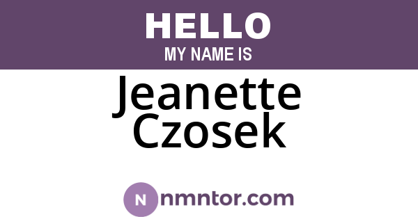 Jeanette Czosek