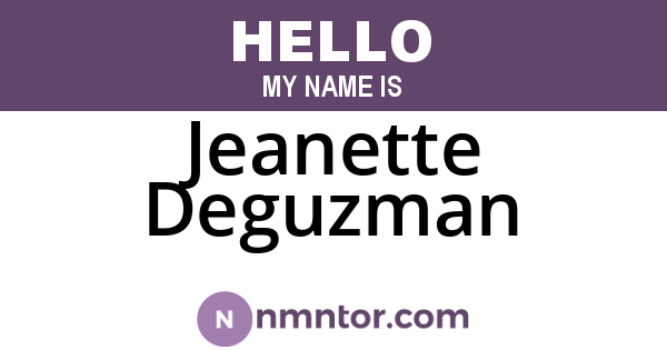 Jeanette Deguzman