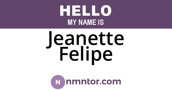 Jeanette Felipe