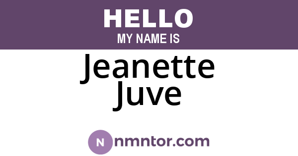 Jeanette Juve