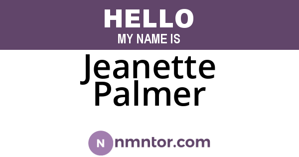 Jeanette Palmer