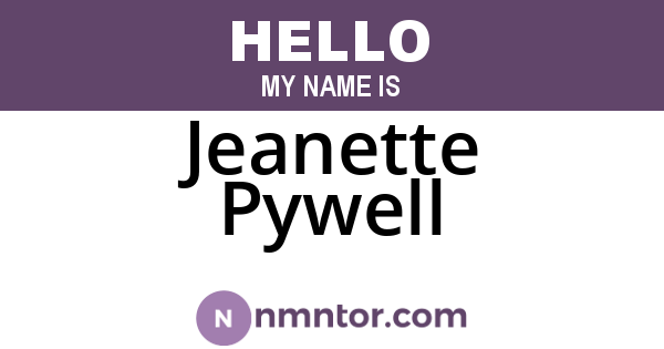 Jeanette Pywell