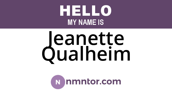 Jeanette Qualheim