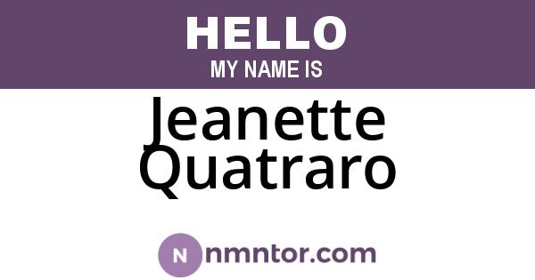 Jeanette Quatraro