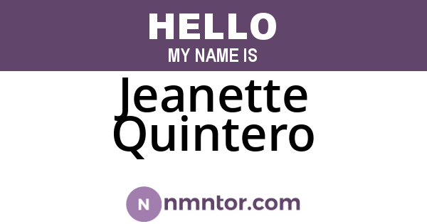 Jeanette Quintero