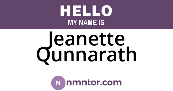 Jeanette Qunnarath