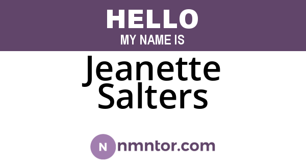 Jeanette Salters