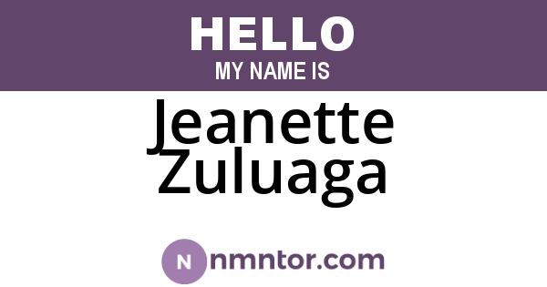 Jeanette Zuluaga