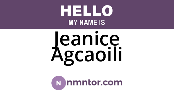 Jeanice Agcaoili