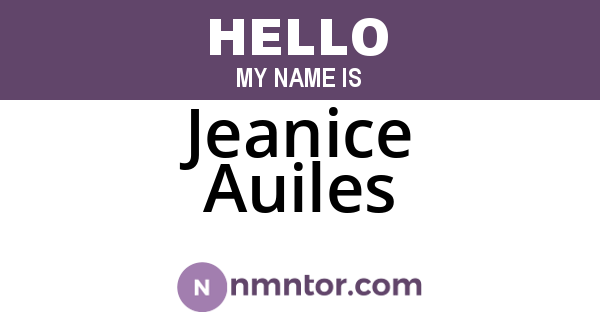 Jeanice Auiles