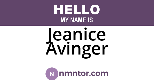 Jeanice Avinger