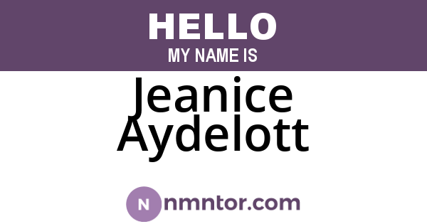 Jeanice Aydelott
