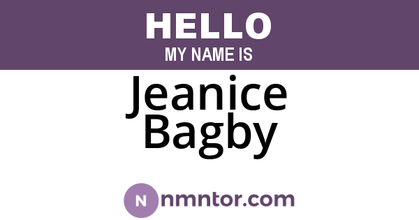 Jeanice Bagby
