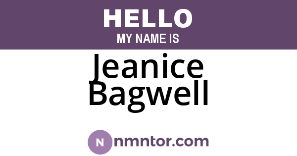 Jeanice Bagwell