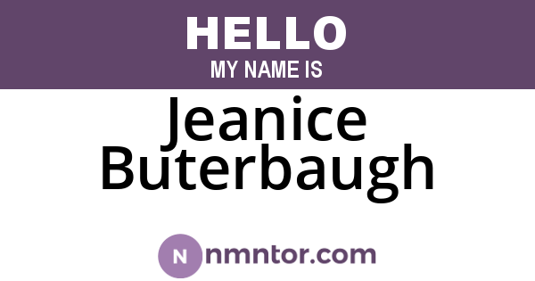 Jeanice Buterbaugh
