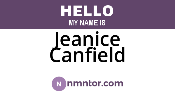 Jeanice Canfield