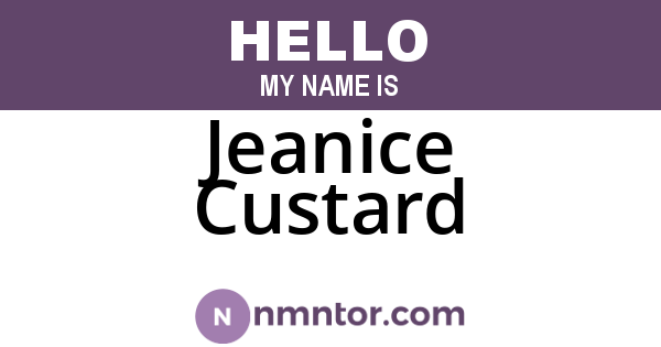 Jeanice Custard