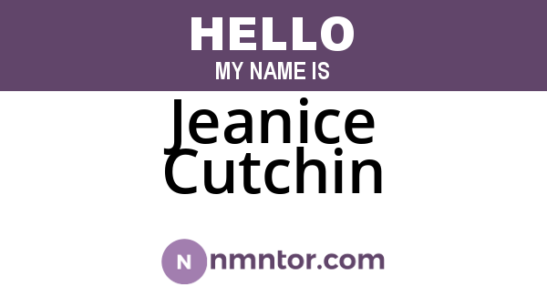 Jeanice Cutchin