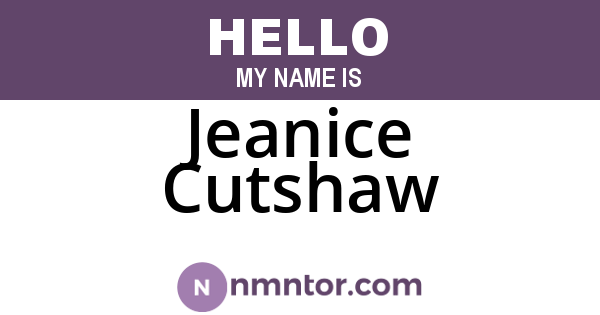 Jeanice Cutshaw