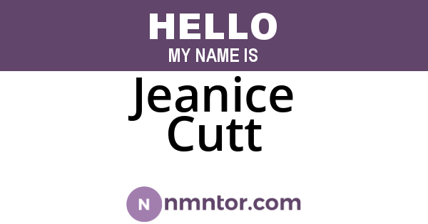 Jeanice Cutt