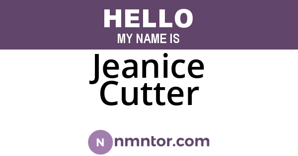 Jeanice Cutter
