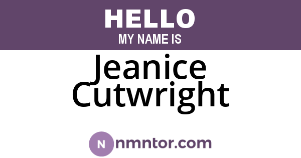 Jeanice Cutwright