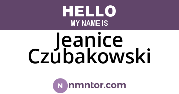 Jeanice Czubakowski