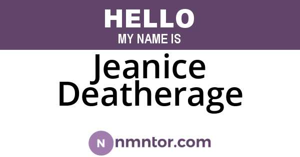 Jeanice Deatherage
