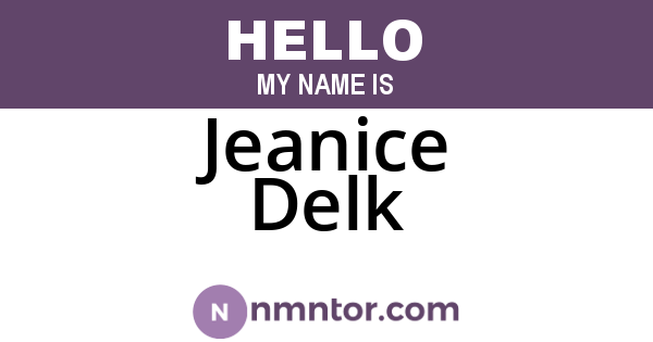 Jeanice Delk