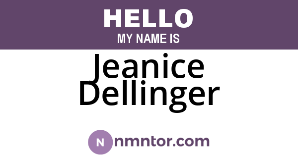 Jeanice Dellinger