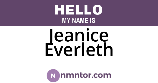 Jeanice Everleth