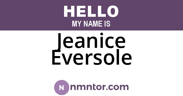 Jeanice Eversole