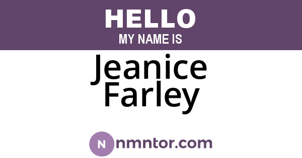 Jeanice Farley