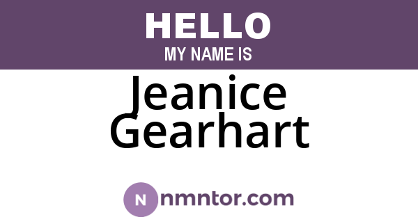 Jeanice Gearhart
