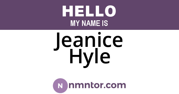 Jeanice Hyle