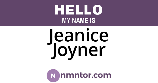Jeanice Joyner