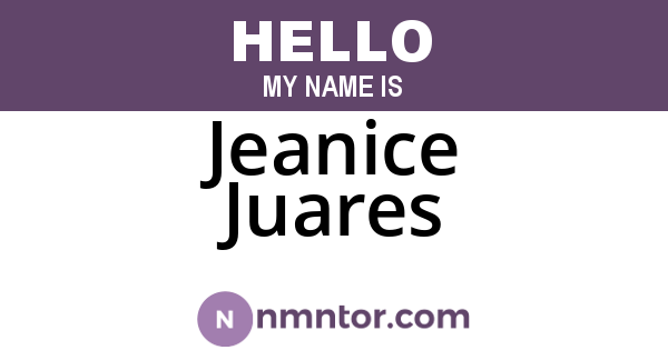 Jeanice Juares
