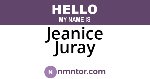 Jeanice Juray