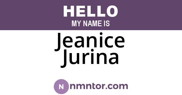 Jeanice Jurina