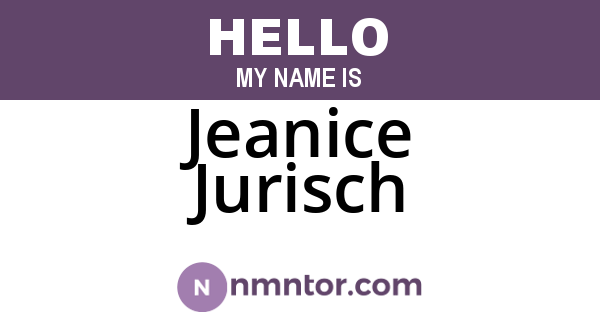 Jeanice Jurisch